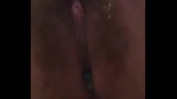 Busting a quick nut with my hitachi while stuffing my loose cunt