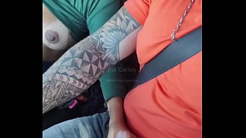 Sentei na pika durante a viagem e ganhei leitinho na boca e o corno do meu ex filmou tudo i sat on the pika during the trip and got milk in my mouth and my ex's cuckold filmed everything