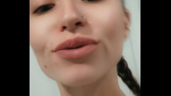 Naughty blonde teases and act like she has a dick in her mouth