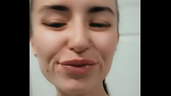 Naughty blonde teases and act like she has a dick in her mouth