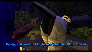 Dragon fucks a wild dino at campsite