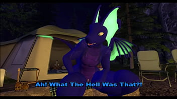Dragon fucks a wild dino at campsite