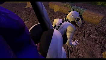 Dragon fucks a wild dino at campsite