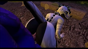 Dragon fucks a wild dino at campsite