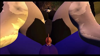 Dragon fucks a wild dino at campsite