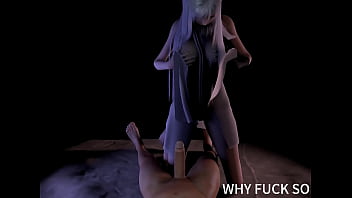 3d skinny asian whore sucking the big cock and got fucked so hard