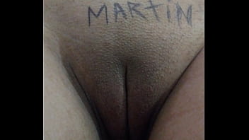 Dedication to my fan number one his name on my pussy