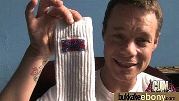 Dp with german ebony bukkake t