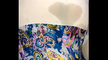 Bluee squirts on her skirt and finally pisses for you