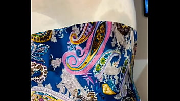 Bluee squirts on her skirt and finally pisses for you