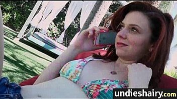 Hairy pussy in lacy undies 26