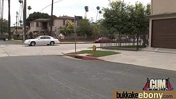 Cum loving teen enjoys huge bukkake 5