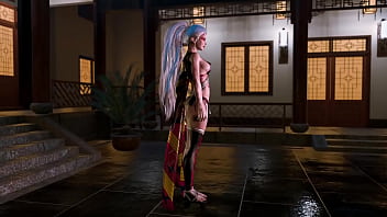 Dominant slut daki poses sensually at night in revealing chinese outfit Dominant slut daki poses sensually at night in revealing chinese outfit