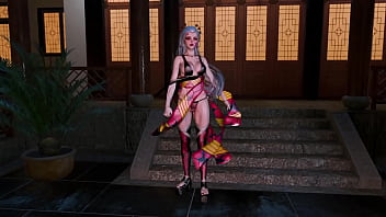 Dominant slut daki poses sensually at night in revealing chinese outfit Dominant slut daki poses sensually at night in revealing chinese outfit