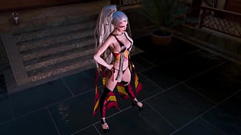 Dominant slut daki poses sensually at night in revealing chinese outfit Dominant slut daki poses sensually at night in revealing chinese outfit