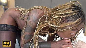 Hard sex scene with stunning ebony model jasmine