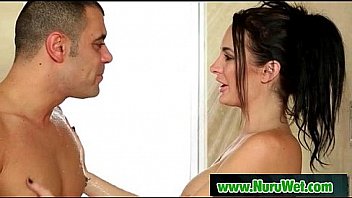 Nuru massage slippery handjob and hardcore fuck video 22