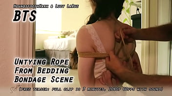 Bts untying rope from bedding bondage scene