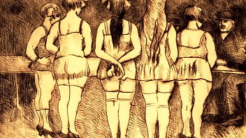 Retro erotic drawings