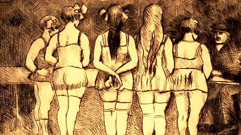 Retro erotic drawings