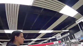 Exquisite czech chick gets teased in the mall and screwed in pov