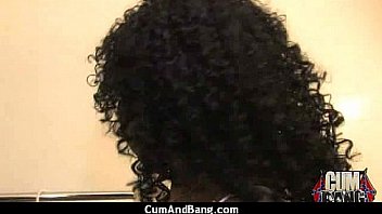 Ebony fucked by a group of white dicks in gangbang 1