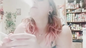 Whore a using dildo and