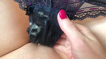 Multiple orgasms in super wet slime panties