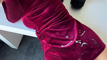 Velvet temptation by the window she waited and got it