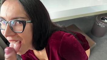 Velvet temptation by the window she waited and got it