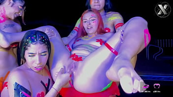 Pussy fucked with fingers while licking her wet pussy