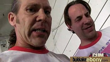 Ebony gets group cumshots 27
