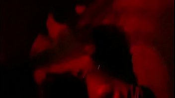 Sexy tied ebony gives blowjob with no hands