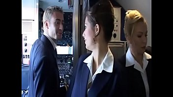 Gorgeous blonde stewardess masturbates near the toilet stall in plane Gorgeous blonde stewardess masturbates near the toilet stall in plane