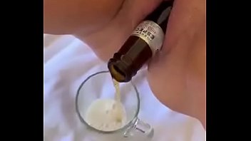 Bottle inside pussy