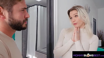 Kenna james puts her mouth on plumber's big dick