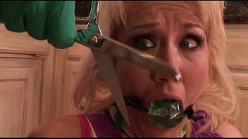 Alana evans gets bound gagged and fucked in her kitchen