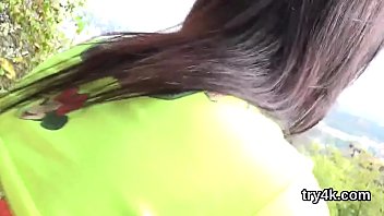 Lovesome teen gives a head in pov and gets spread nailed