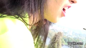 Lovesome teen gives a head in pov and gets spread nailed