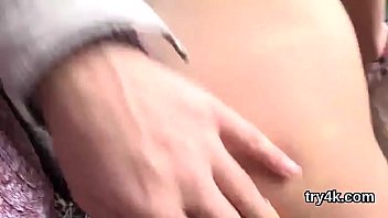 Lovesome teen gives a head in pov and gets spread nailed