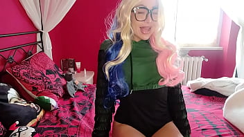 Chantal try her new very big cock