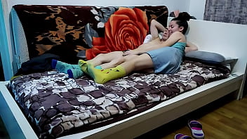 Stepbrother and stepsister have hardcore rough sex while parents are away