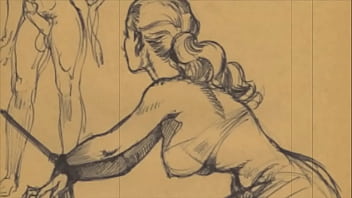 Retro erotic drawings