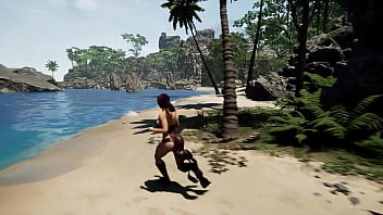 Lara croft discovered a secret statue and decided to get some healing nectar