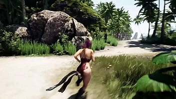 Lara croft discovered a secret statue and decided to get some healing nectar