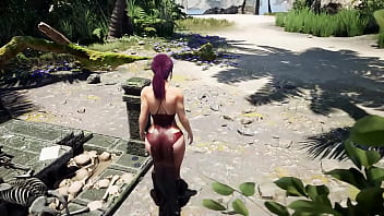 Lara croft discovered a secret statue and decided to get some healing nectar