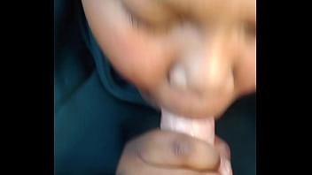 Slut sucks dick and catches nut while her man is inside the house Slut sucks dick and catches nut while her man is inside the house