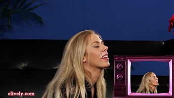 Amazing blowjob by blonde amateur cum swallower