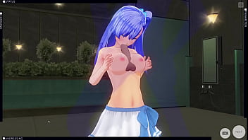 Blue hair girl love her soap plays custom maid 3d 2