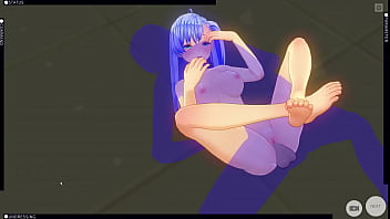 Blue hair girl love her soap plays custom maid 3d 2